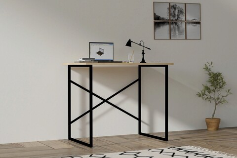 Birou, Asse Home, Addis, 90x76x56 cm, PAL, Stejar / Negru