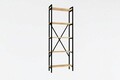 Corp biblioteca, Asse Home, Kinder, 72x170x25 cm, PAL, Stejar / Negru
