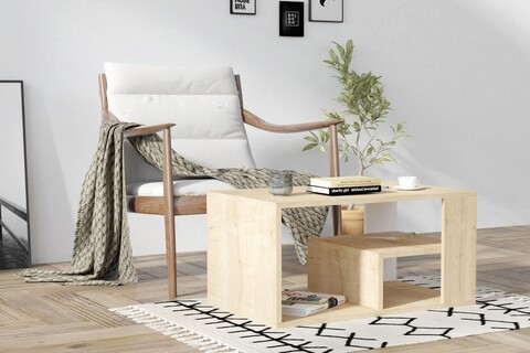 Masuta de cafea, Asse Home, Eros, 80x50x40 cm, PAL, Stejar