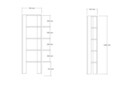 Corp biblioteca, Asse Home, Pucon, 53x160x23 cm, PAL, Stejar