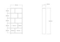 Corp biblioteca, Asse Home, Jordan, 70x161 cm, PAL , Maro