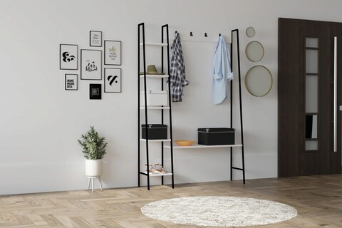 Cuier de perete, Asse Home, Marken, 120x180x30 cm, PAL, Alb