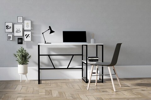 Birou, Asse Home, Caste, 120x74x60 cm, PAL , Alb