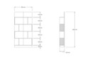 Corp biblioteca, Asse Home, Alex, 80x160x21 cm, PAL , Alb