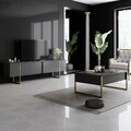 Masuta de cafea, Bexley, Luxe, 90x60x40 cm, PAL, Antracit / Aur