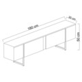 Comoda TV, Bexley, Luxe, 180x30x50 cm, PAL, Antracit / Negru