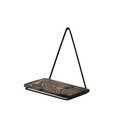 Raft de perete, Hanah Home, Begonia, 27x28x15 cm, Negru / Nuc Inchis
