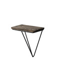 Raft de perete, Cerritos, Phalaenopsis, 27x30x15 cm, 100% SPRUCE WOOD (Thickness: 10 mm), Negru / Nuc Inchis