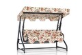 Balansoar de gradina 3 locuri, Clara, Olea 10, Metal, Multicolor