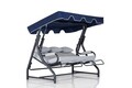 Balansoar de gradina 3 locuri, Clara, Salvia 1, Metal, Multicolor