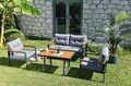 Set mobilier de gradina, Clara, Tivoli, Aluminiu, Antracit / Gri