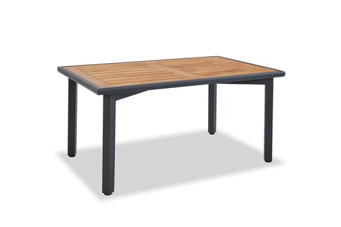 Masa de gradina, Clara, Berlin, 155x75x95 cm, Cadru: 100% ALUMINIU, Antracit / Lemn