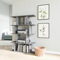 Corp biblioteca, Arcadia, Harmon, 90x25x127 cm, PAL, Antracit