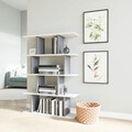 Corp biblioteca, Arcadia, Harmon, 90x25x127 cm, PAL, Alb / Antracit