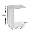 Masuta, Comforty, Single, 35x61x45 cm, PAL, Alb