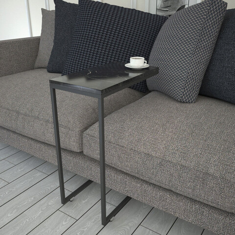 Masuta, Comforty, Callen, 46x62x26 cm, PAL, Alb/Negru