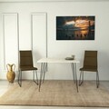 Masa, Comforty, Sandalf Square, 90x75x90 cm, PAL, Alb/Negru