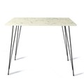 Masa, Comforty, Sandalf Square, 90x75x90 cm, PAL, Alb/Negru