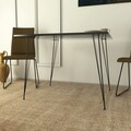 Masa, Comforty, Sandalf Square, 90x75x90 cm, PAL, Alb/Negru
