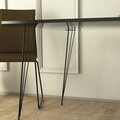 Masa, Comforty, Sandalf Square, 90x75x90 cm, PAL, Alb/Negru