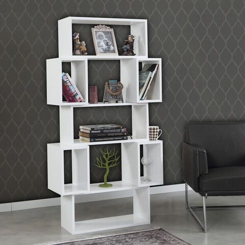 Corp biblioteca, Comforty, Box, 84x160x30 cm, PAL, Alb
