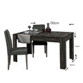 Masa extensibila, Comforty, Oblo, 130x78x80 cm, PAL, Maro