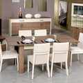 Masa extensibila, Comforty, Bois, 78x150x90 cm, PAL, Maro inchis