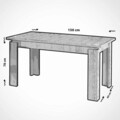 Masa extensibila, Comforty, Huqqa, 78x150x80 cm, PAL, Maro inchis