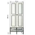 Dulap pentru haine, Comforty, Martin 2, 84x200x50 cm, PAL, Alb