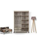 Dulap pentru haine, Comforty, Pasific Home Fuga 120, 120x216x60 cm, PAL, Stejar