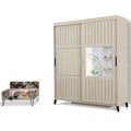 Dulap pentru haine, Comforty, Pasific Home Fuga 150, 150x216x60 cm, PAL, Stejar