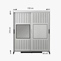 Dulap pentru haine, Comforty, Pasific Home Fuga 150, 150x216x60 cm, PAL, Stejar