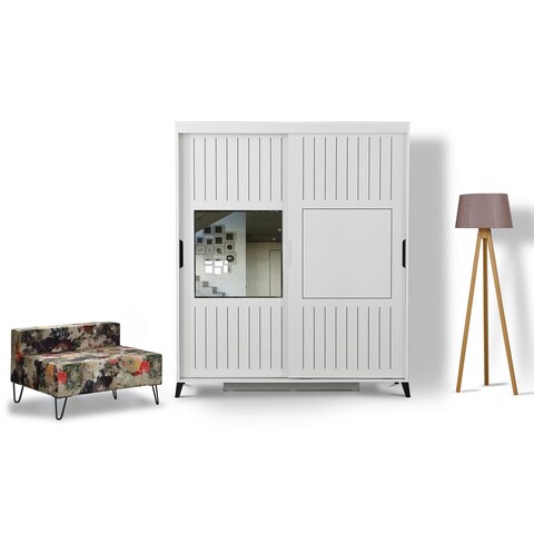 Dulap pentru haine, Comforty, Pasific Home Fuga 150, 150x216x60 cm, PAL, Alb