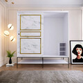 Dulap pentru haine, Comforty, Martin 190, 190x200x57 cm, PAL, Alb / Negru / Auriu