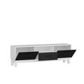Comoda TV, Coraline, Suzi, 150x48 cm, PAL, Alb/Negru