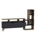 Comoda TV, Coraline, Tower, 122x53 cm, PAL, Nuc / Antracit