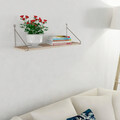 Raft de perete, Hanah Home, Armoni, 72x20x20 cm, Maro