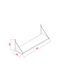 Raft de perete, Hanah Home, Armoni, 72x20x20 cm, Maro
