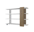 Corp biblioteca, Decorotika, Nur, 120x90x30 cm, PAL, Alb/Maro