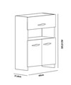 Dulap multifunctional, Decorotika, Anı, 60x101 cm, PAL, Alb