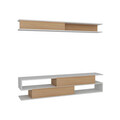 Comoda TV, Decorotika, Sims, PAL, Alb / Teak