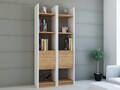 Corp biblioteca, Hanah Home, Esbi 102, 66.2x150x29.5 cm, Alb / Teak