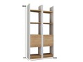 Corp biblioteca, Hanah Home, Esbi 102, 66.2x150x29.5 cm, Alb / Teak