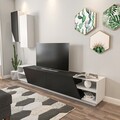 Comoda TV, Hanah Home, Zebra, Alb/Negru