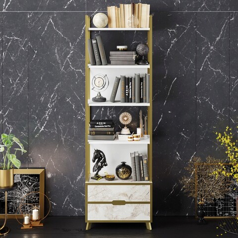 Corp biblioteca, Decorotika, Frida 60 Cm, PAL, Alb