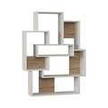 Corp biblioteca, Decortie, Barce, 101x132x22 cm, PAL, Alb / Stejar