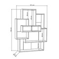 Corp biblioteca, Decortie, Barce, 101x132x22 cm, PAL, Alb / Stejar