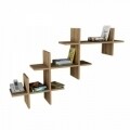 Raft pentru perete, Wooden Art, Valentino Walnut, 140x84x22 cm