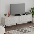 Comoda TV, Decortie, Dune, 180x50x29.6 cm, Alb