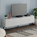 Comoda TV, Decortie, Dune, 180x50x29.6 cm, Carrara